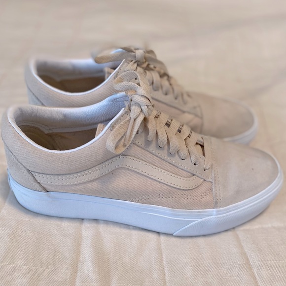 old skool platform vans sand